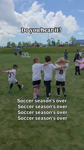 Calm down, we all know that there's no such thing of it actually being over...but can officially say, we had our last game and now rolling into summer.. Whose going year long? Anyone have a tournament weekend coming up this weekend?  #sportsmom #soccertiktok #soccerparents #relatablemom #soccermom #soccerlife #soccerkids #soccerseason #soccerlover 