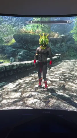 Outfit is giving WWE energy tbh. #fyp #skyrim #xbox #gaming #dagoth #baegoth #mod 