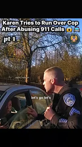 Karen Tried to Run Over Cop After Abusing 911 Calls part 1 #bodycam #bodycamcops #triendingvideo #triending #wikibodycam 