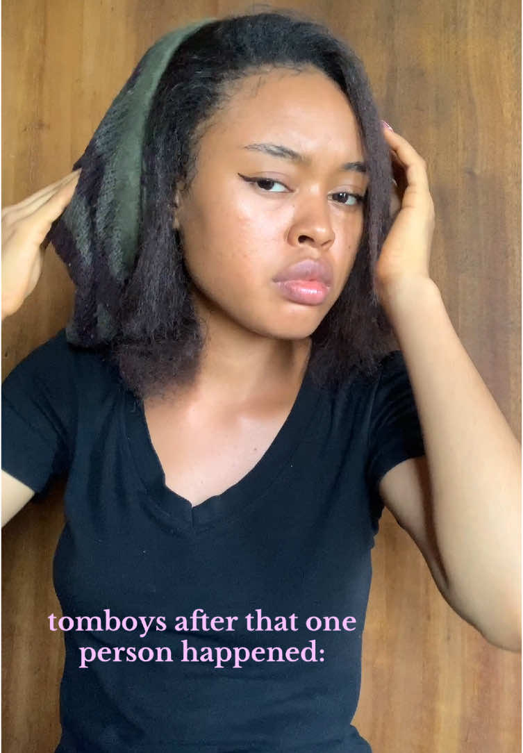 with just the right baby girl treatment 😭 we’re willing to try new things. doesnt mean it’s totally gone tho.  i still like my shorts and pants and wearing black 🤭👍🏼 #tomboys #mascwomen #princesstreatment #relatable 
