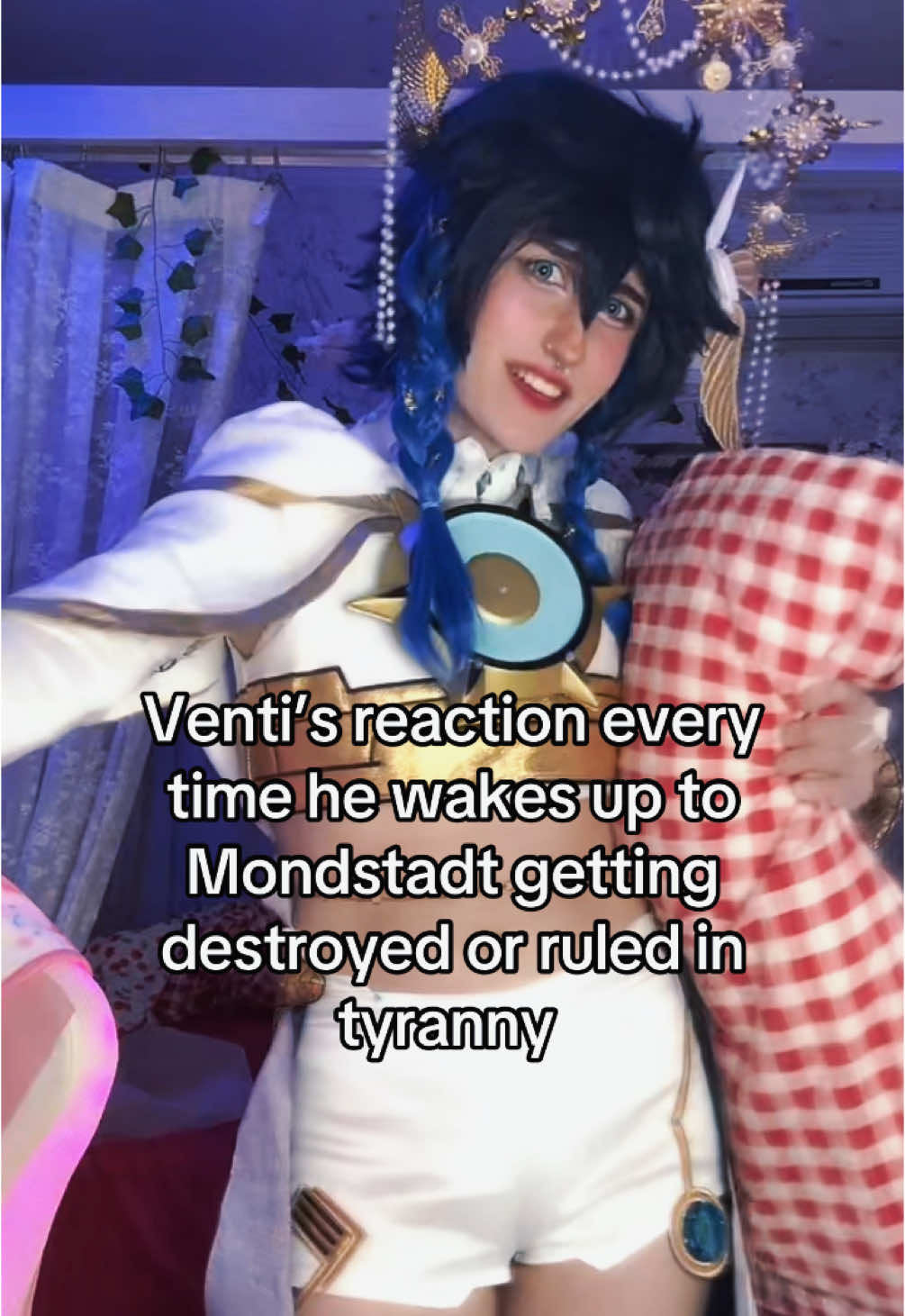 Let the guy wake up to a good morning for once #fypシ゚ #fyp #viral #genshin #genshinimpact33 #genshinimpact34 #GenshinImpact #venti #venticosplay 
