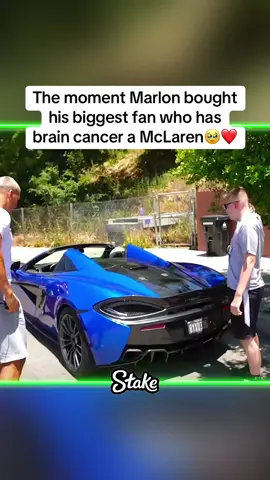 The moment Marlon bought his biggest fan who has brain cancer a McLaren🥹❤️ #fyp #viral #marlon 