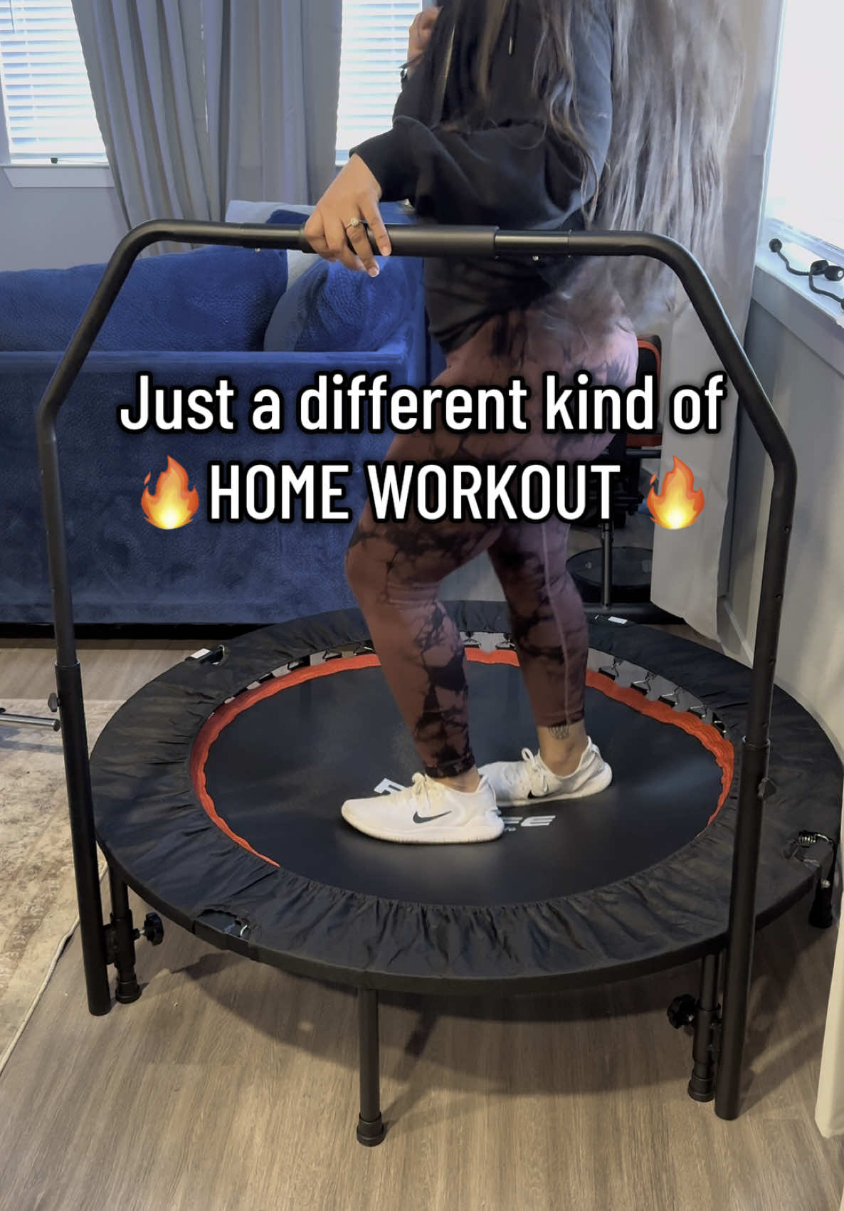I love my mini Trampoline!! Excellent addition to my home gym 🔥🔥🔥 #trampoline #relife #relifesports #minitrampoline #homegym #gym #homeworkout #workoutfromhome #tiktokshop #jump 