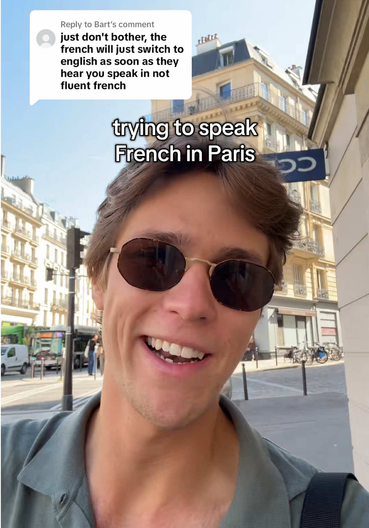 Replying to @Bart désolé pour mon mauvais français ‼️‼️‼️ #paris #french #travel 