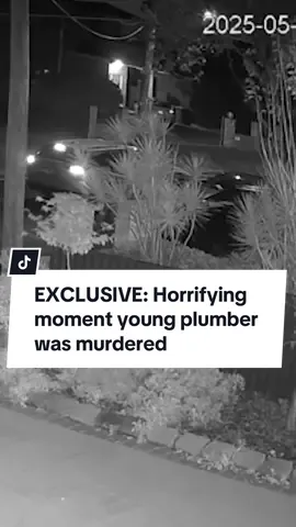 This is the shocking moment a young man was gunned down in the front yard of his Sydney home on Monday night, in a case police are investigating as a potential underworld hit gone wrong. John Versace, 22, was shot up to 10 times by a masked gunman outside his family’s home in Condell Park about 10.30pm on Monday. The Daily Telegraph has been provided CCTV showing the horrifying moment the young man, who was a plumber working for his father and whose death is being likely considered a case of mistaken identity, was snuck up on by a hooded gunman. Only 20 seconds elapse as the gunman pulls up and murders Mr Versace, until he is back in the car speeding off into the night. 🔗 Read more in our bio link #DTTV #exclusive #sydney #crime #shooting #manhunt #news #cctv 