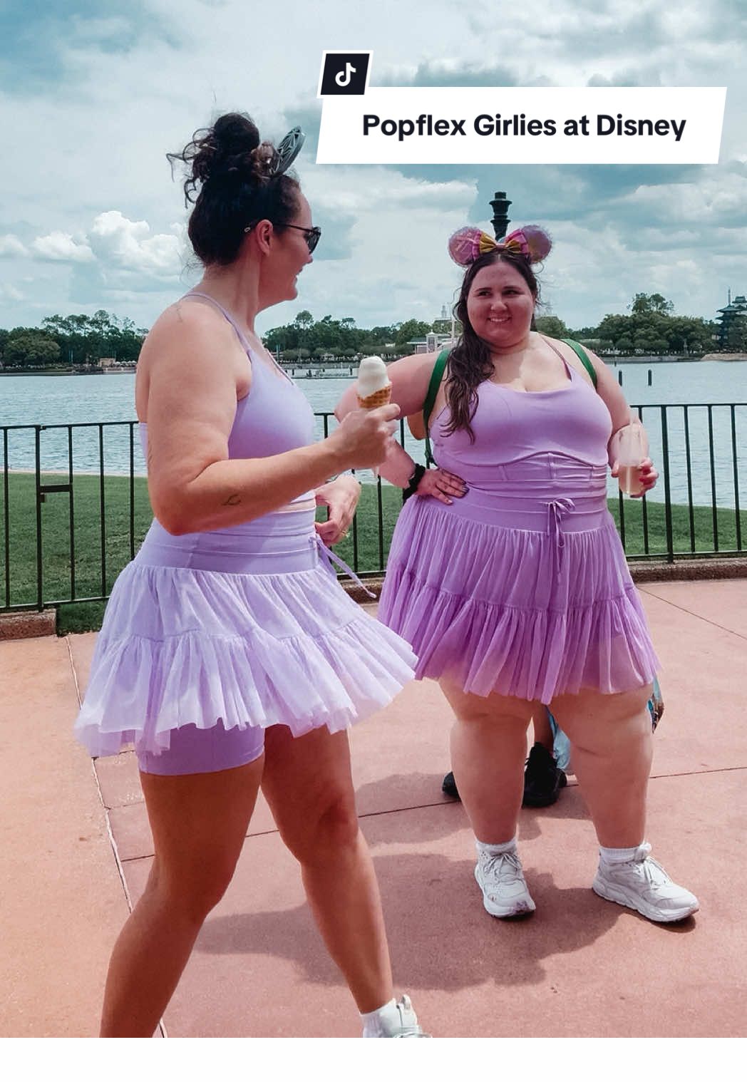 When you spot someone in a matching @POPFLEX Active  look at Epcot, you have to say hi 💕 We love a girl’s girl moment!  Popflex really brings the Disney girlies together 👯‍♀️  Let me know if yall want to see part 2!!! #popflexactive #popflex #disneygirl #girlsgirl #girlypop #girly #midsizefashion #disneyoutfits #disneyoutfit #disneyoutfitinspo #skort #pirouette #digitallavender #lilacskirt #purple #mysticpurple #creatorsearchinsights 