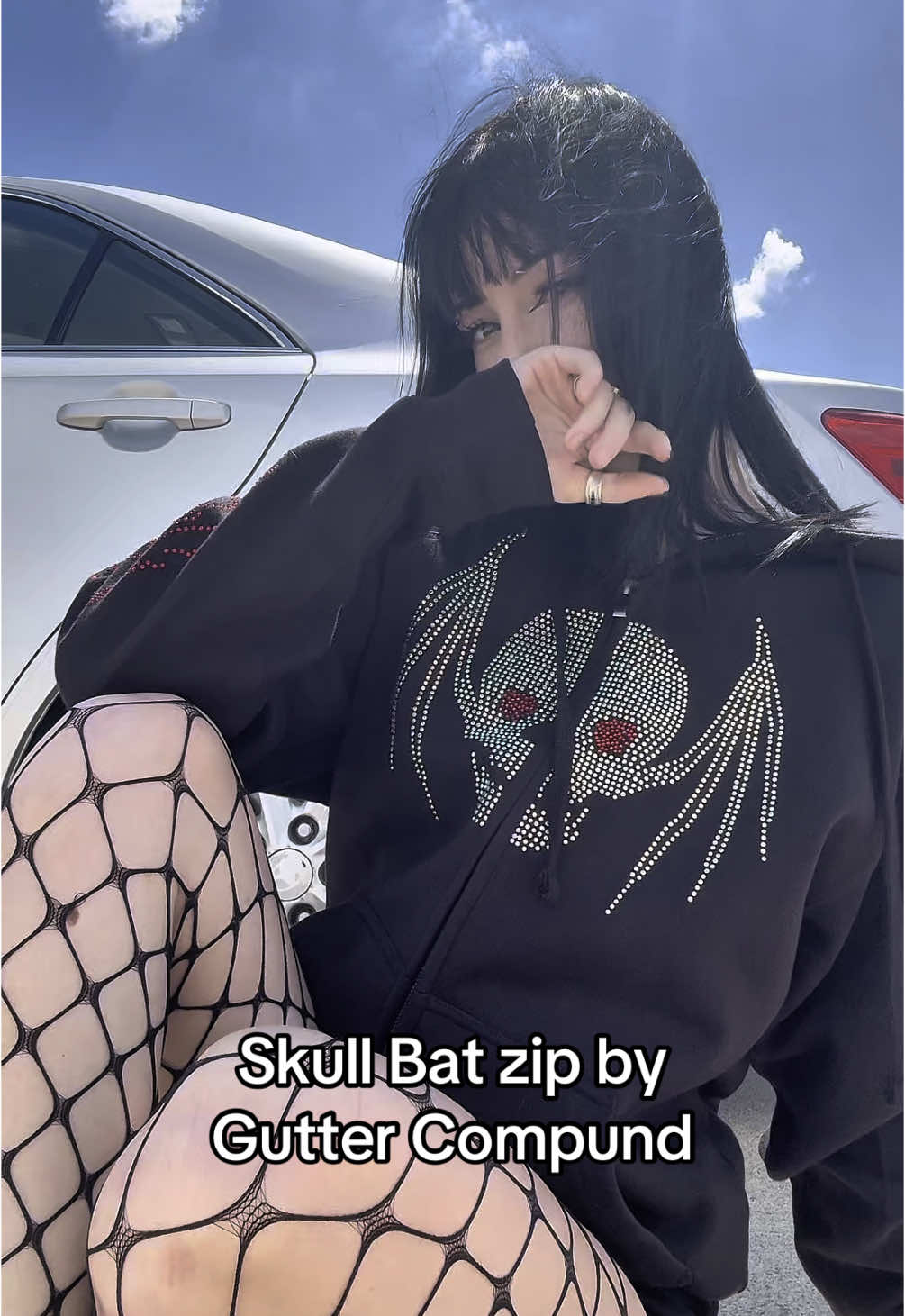 Get yours from @Gutter Compound and take to the streets in style ☠️🦇🩸 - #guttercompound #streetwear #y2k #y2kfashion #bedazzled #skullbat #grunge #alternative #OOTD #style #styling #altgirl #fyp #foryou #foryoupage 