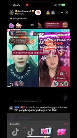 Semongkoooo ketuaku.. @😎 Dodi irwandi 😎 Nice loh @PERDY 😎 Couple singa ga tuh gift nya @⚡️47 ᴾⁱᵒⁿˢ⚡️ 😎 Menyala MPV FAMILY PIONIR dan PIONS AGENCY ❤️‍🔥❤️‍🔥❤️‍🔥