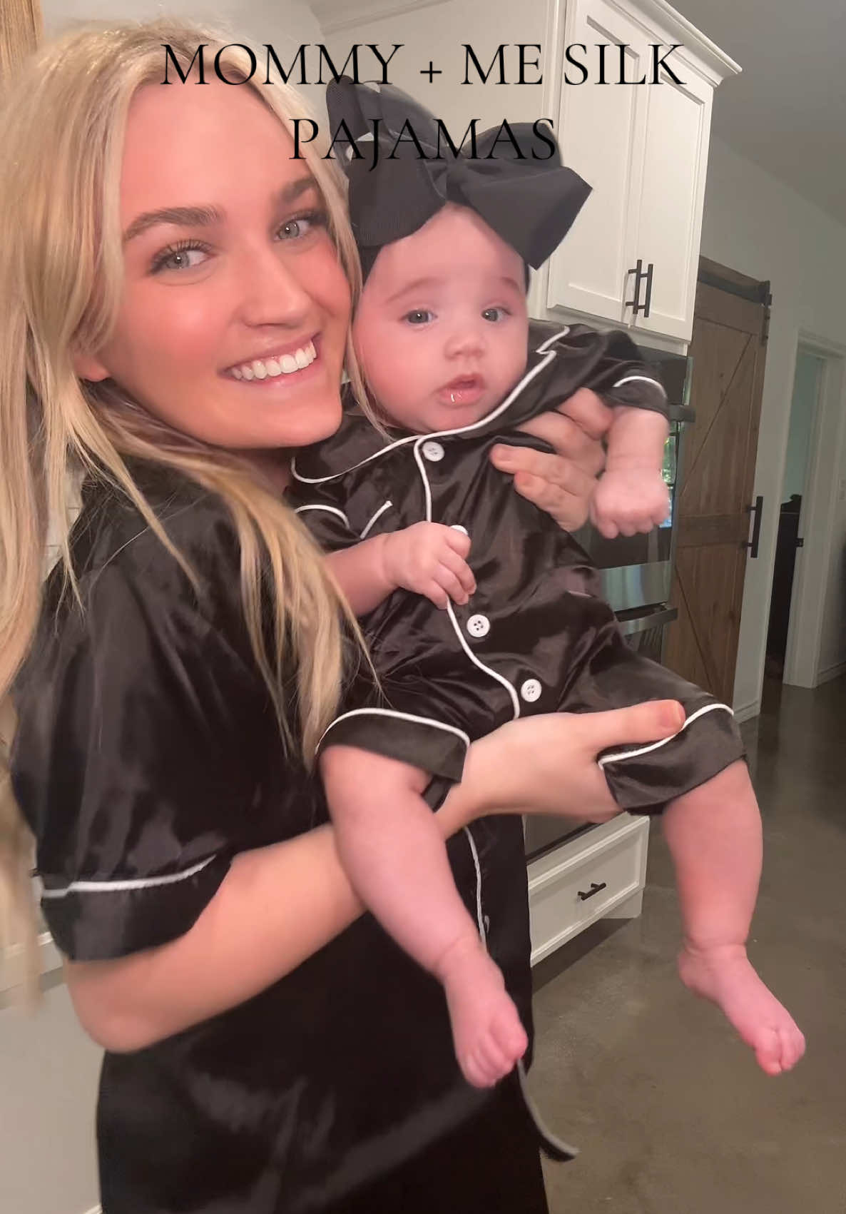 AND ON SALE FOR $8🤩 #fyp #foryoupage #momtok #babygirl #mamasmini #matching #tiktokshop #tiktokshopaffiliate #bows #silk #silkpajamas #mom 