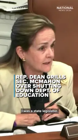 Pennsylvania Rep. Madeleine Dean grilled Secretary of Education Linda McMahon about the administration's goals of shutting down the department.