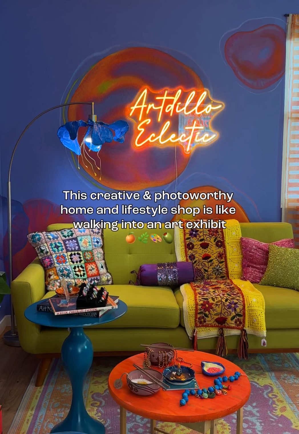 An artistic new retail space just opened up in Tempe, Arizona called Artdillo Electic! 🫒🌺🌿 Located at Culdesac Tempe, Artdillo is a truly unique home and lifestyle shop that acts just as much an artsy and creative walkthrough experience as it does a store. The handmade, one-of-a-kind creations available here include everything from jewelry, textiles, and home decor to dinnerware, upcycled furniture, and so much more.  Aside from Artdillo pieces being obvious works of art, they've all been created with a meaningful intention — to bring joy and whimsey to seemingly normal every day items, encourage conversations, connection, and community, and ultimately, inspire everyone to live as authentically and unapologetically as they can. 📍 Check them out at 2026 E Wildermuth Ave #1136, Tempe.  #tempetourism #tempe #az #greaterphoenix #arizona