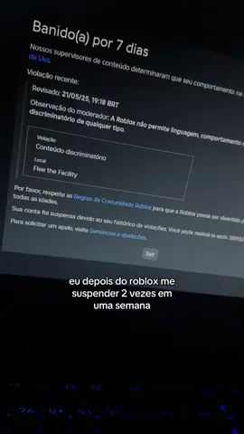 para co isso robrox, nem me recuperei do ban de 3 dias ainda 😢 #fyp#robloxfyp#robloxtiktok#robloxedit#robloxoutfits 