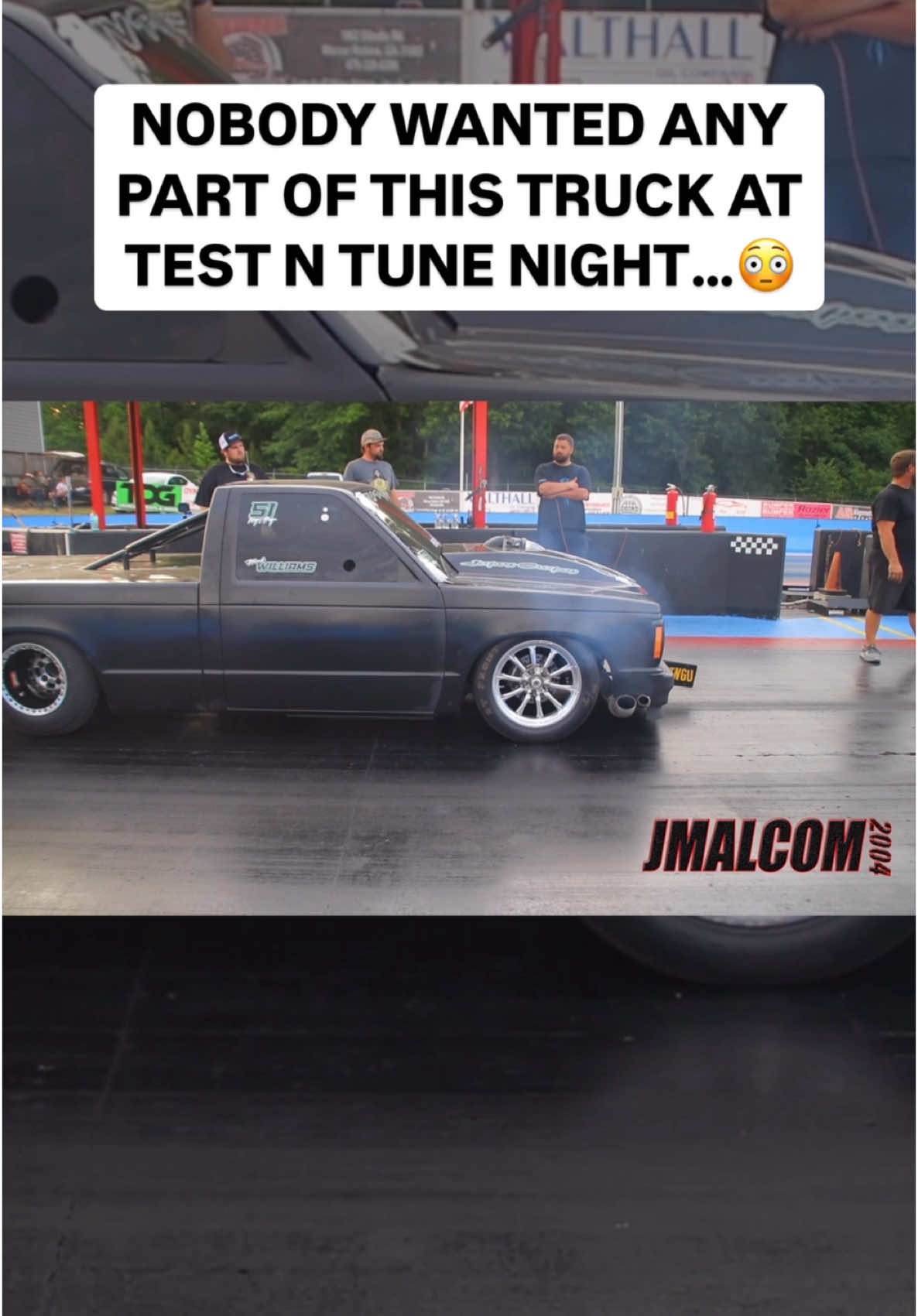 When he ramped that boost in…. #dragracing #dragrace #dragcar #turbo #twinturbo #s10 #chevy #chevys10 #smallblockchevy #bigblockchevy #hotrod #race #racetruck #musclecar 