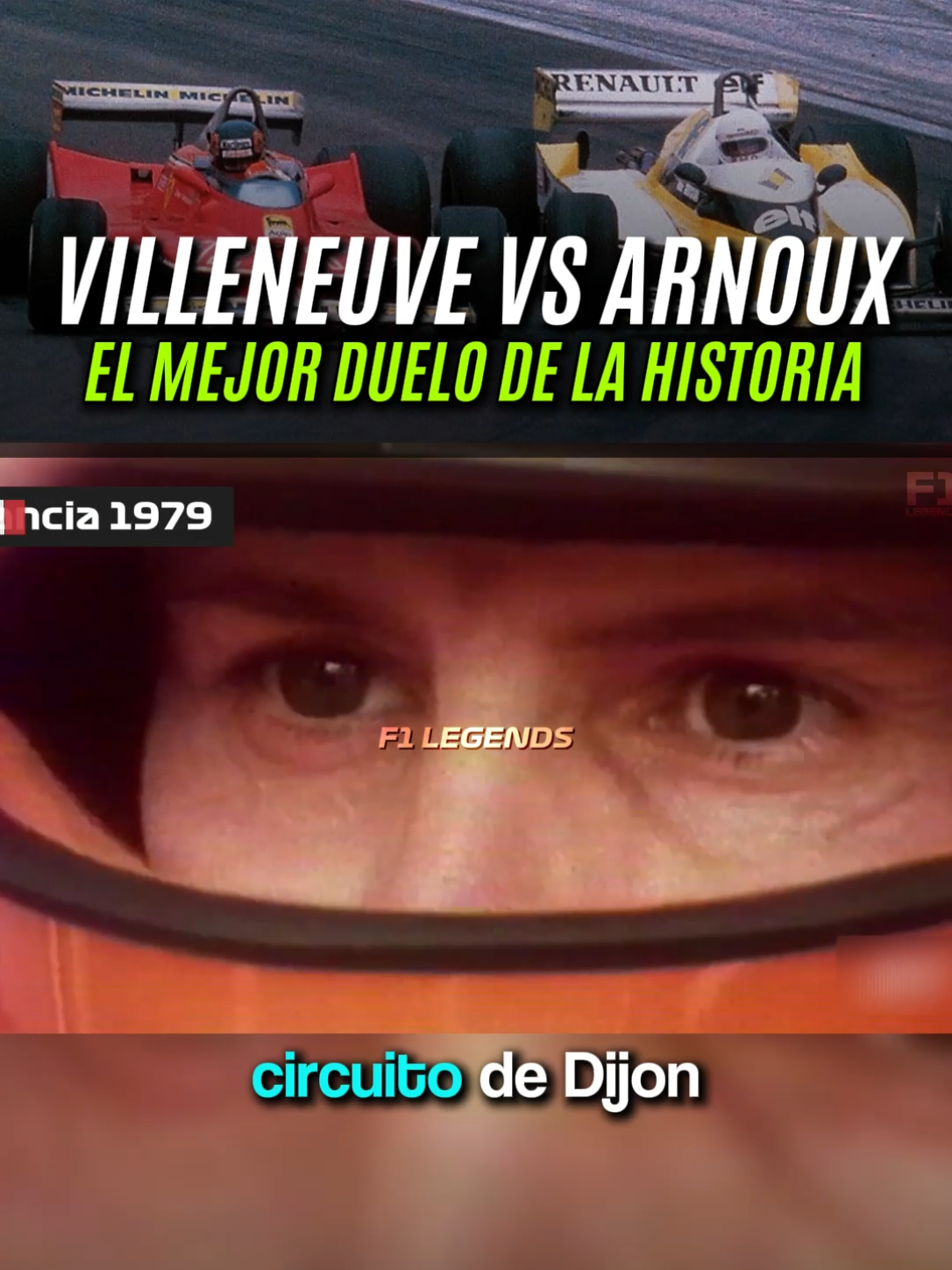 Gilles Villeneuve 🇨🇦 vs René Arnoux 🇫🇷: El mejor duelo de la historia de la Fórmula 1. #F1 #gillesvilleneuve #renearnoux #legend #ferrari #renault 