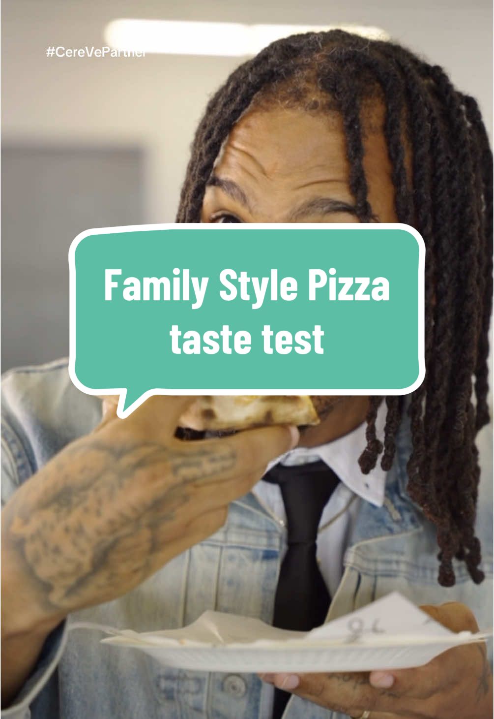 Trying the #1 pizza and the #1 facial moisturizer brand. I'm thinking both are GOATed. Would you try it? @CeraVe  #CeraVePartner