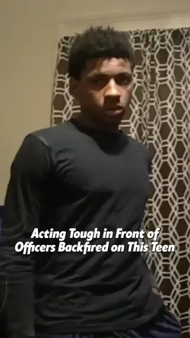 Teen Wannabe Gangster Gets Instant Reality Check!#cops #police #policeofficer #vairal #fyp #trending 