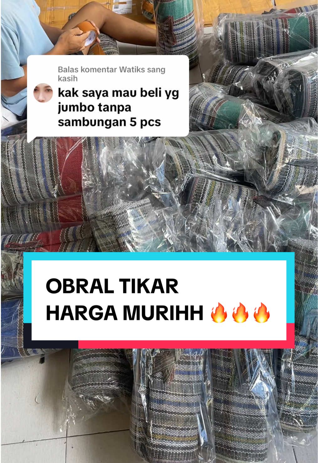 Membalas @Watiks sang kasih Ready stok Tikar lipat hajatan ukuran 200x300 cm #tikar #tikarlipat #tikarhajatan #tikarpiknik #tikarviral #karpet #tikartanpasambung #tikarmurah 