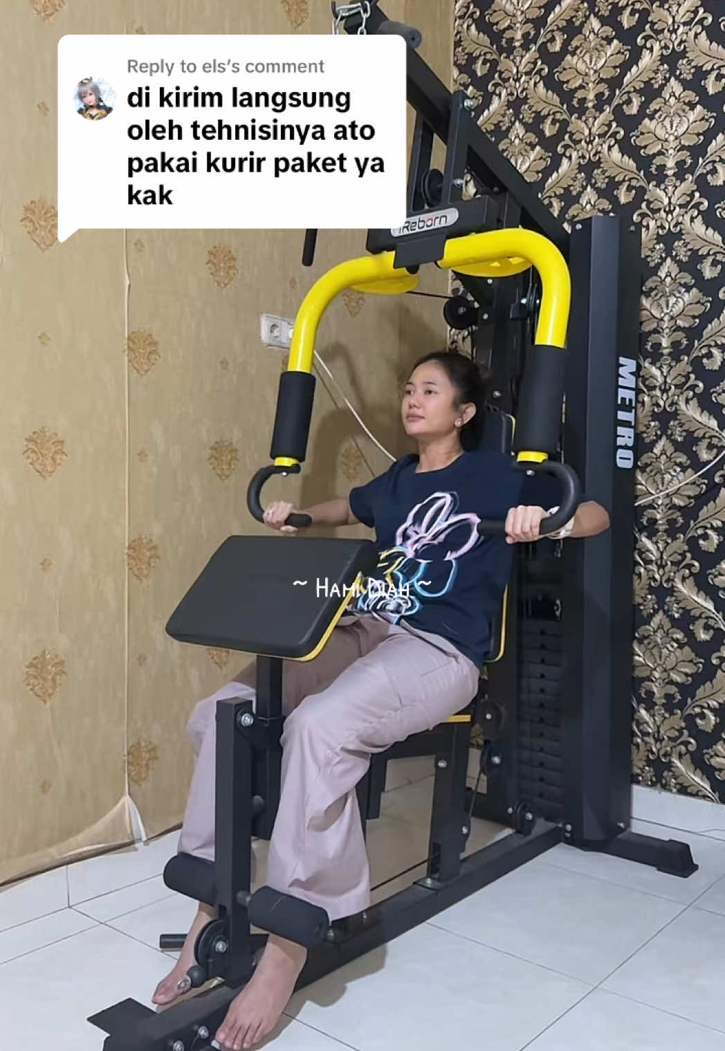 Replying to @els gini ya kak 😘 #gymhome #gymhomeworkout #homegym #ireborn 