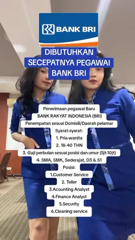 Cara pendaftaran silahkan klik link di bio profil #bri #lokerterbaru #fyppppppppppppppppppppppp #lowongankerja #4u #2025 