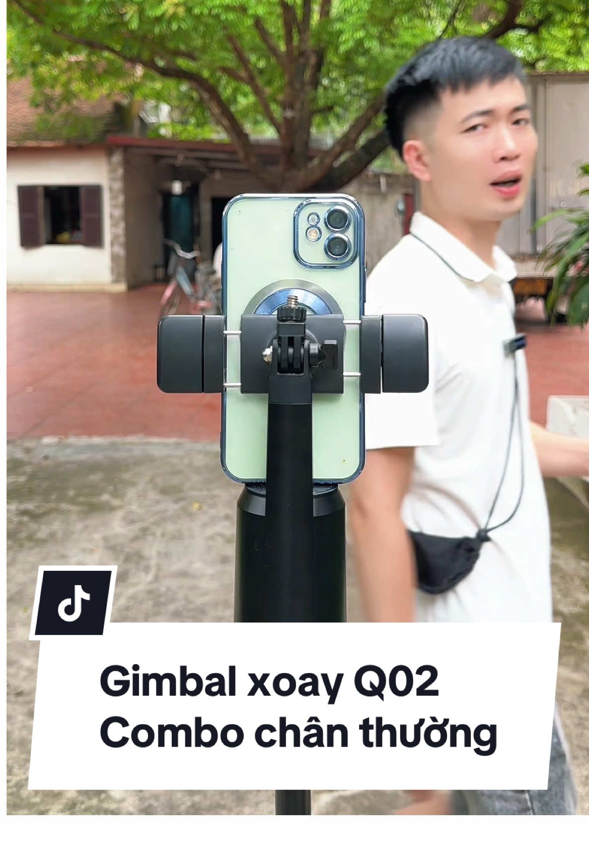 Gimbal xoay tự động 360 combo kèm chân thường#chuanmylinh #q02 #gimbalxoay360 #gimbal 