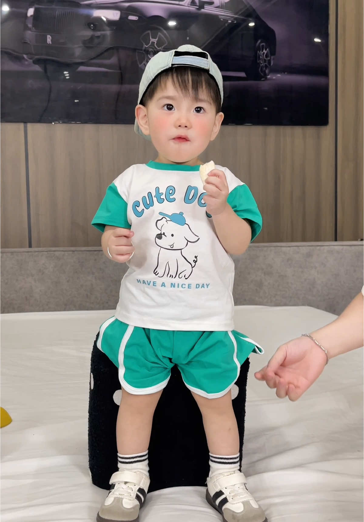 Set đồ bé cún đáng yêu , chất cotton co giãn nha các mẹ #giadinhbap🌽 #dobochobeyeu #dohechobe 
