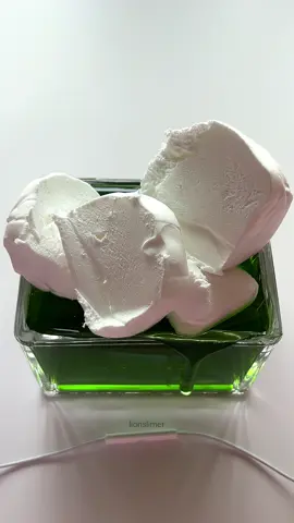 말차크림🍵Can you help me name this slime? Matcha?   #사자만슬 #asmr #slime #슬라임 #史莱姆 