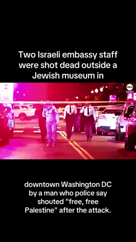 Two Israeli embassy staff were shot dead outside a Jewish museum in downtown Washington DC by a man who police say shouted 