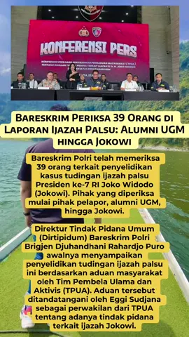 Bareskrim Polri telah memeriksa 39 orang terkait penyelidikan kasus tudingan ijazah palsu Presiden ke-7 RI Joko Widodo (Jokowi). Pihak yang diperiksa mulai pihak pelapor, alumni UGM, hingga Jokowi. #jokowi #ijazahpalsu #ugm #viral #fyp 