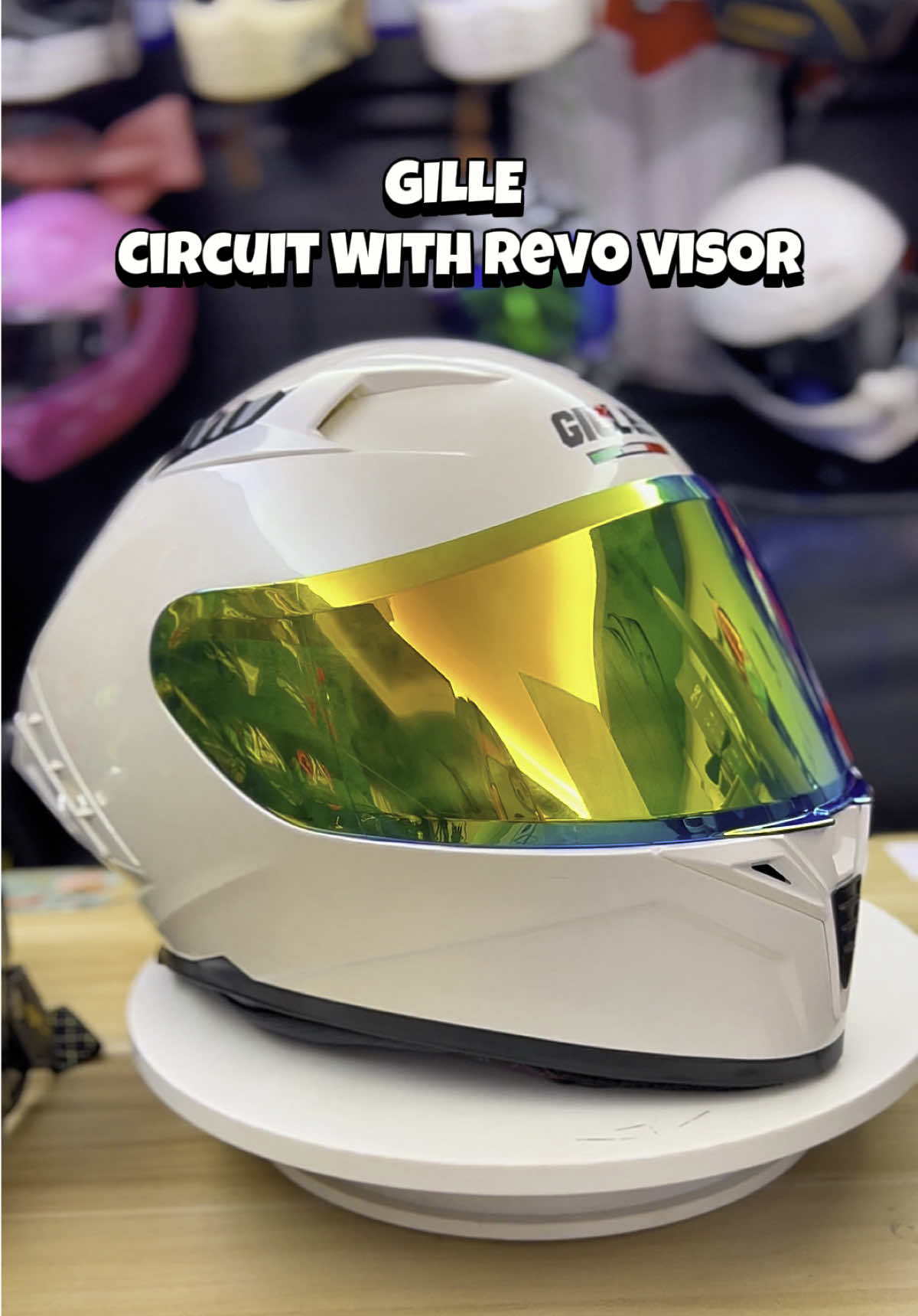 Gille Circuit Full face with Revo Visor + Intercom Ready 😊 #checkout #motorcycle #Lifestyle #fullface #gille #circuit #fyp 