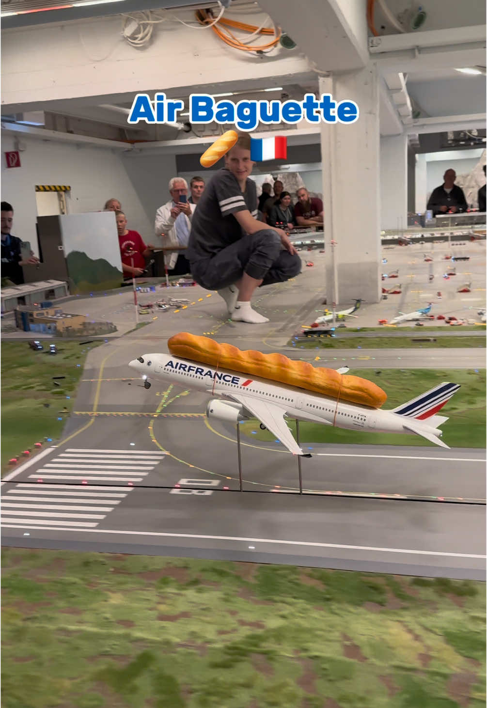 Fresh delivery 🤌🏼 #baguette #airfrance #airplane #Airport #funny 