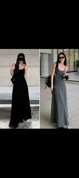 Hotgirl Spaghetti Straps Slim Fit Solid Cololr Long Dress Normcore Style Inner Slip Basic High-waisted Women's Dress #tiktokaffiliatemarketing #buynow 