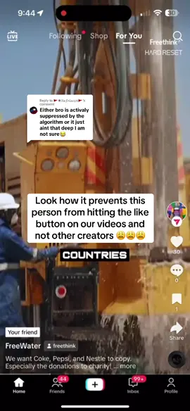 Replying to @🚩★𝒁𝒂𝒇𝒓𝒊𝒙𝒄𝒛☭🚩 when followers send you proof that you are being censored 🤬 #freewater #free #water #fyp #fypシ #fypシ゚viral #foryoupage #wtf #corrupt #notfair #tiktok 