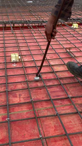 Insert Concrete Spacer For Bottom Slab Rebar. #shorts #construction #structure #engineering 