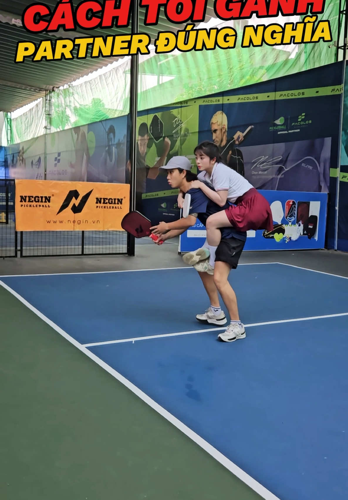 Gánh còng lưng 🤣 @Ngô Lệ Quyên #negin #neginsport #neginpickleball #ngolequyen #pickleball