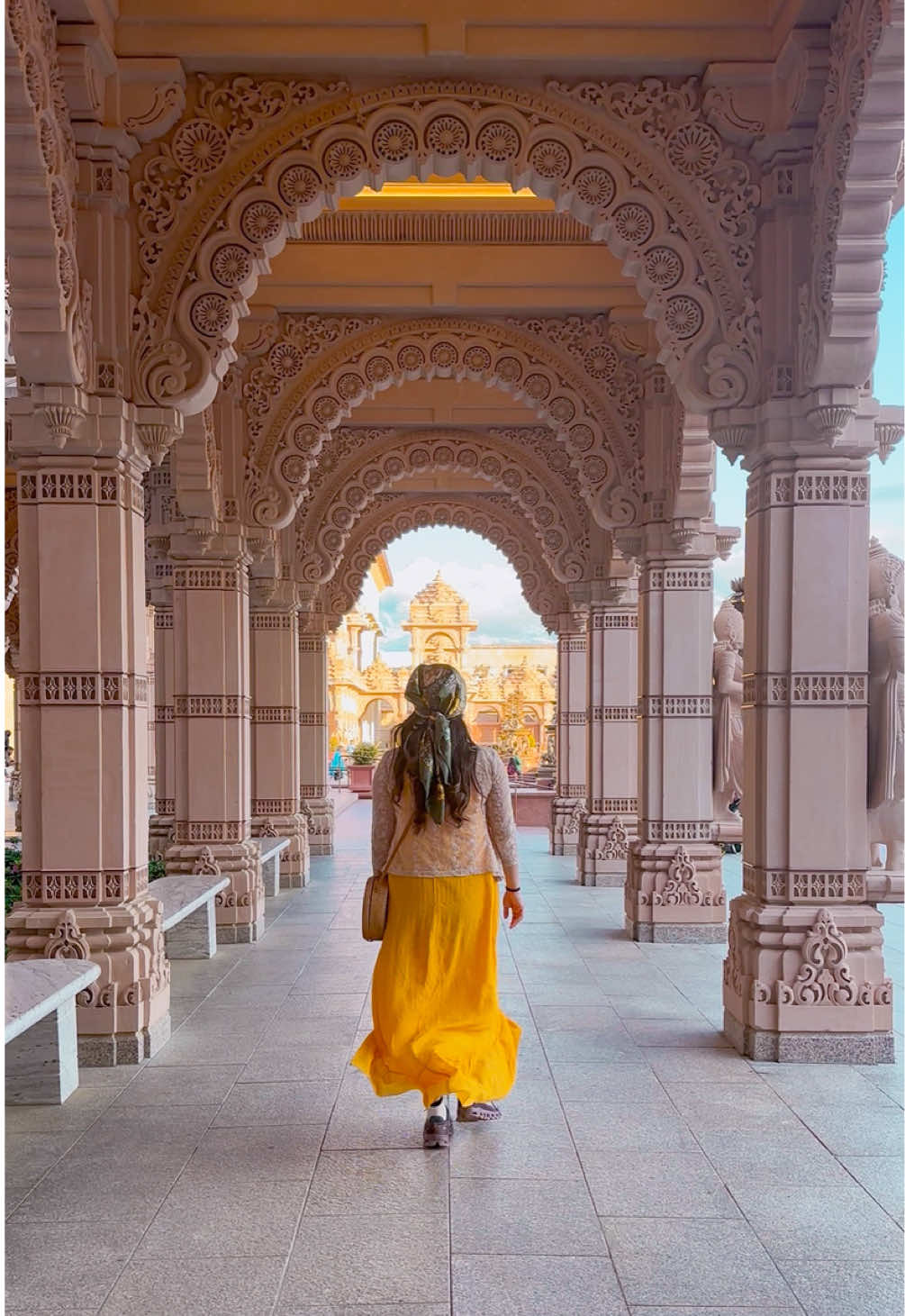 The largest Hindu Temple in USA. Located in New Jersey. BAPS Swaminarayan Akshardham  #travel #travelgoals #beautifulplaces #hiddengems 