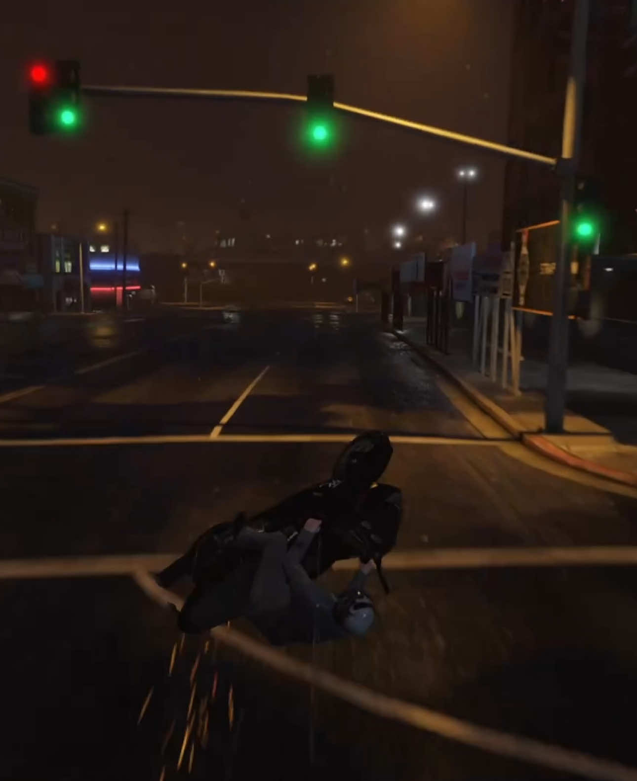 Sliding through the empty street #gta5 #motorcycle #sliding #gtaonline #xyzbca #edit 