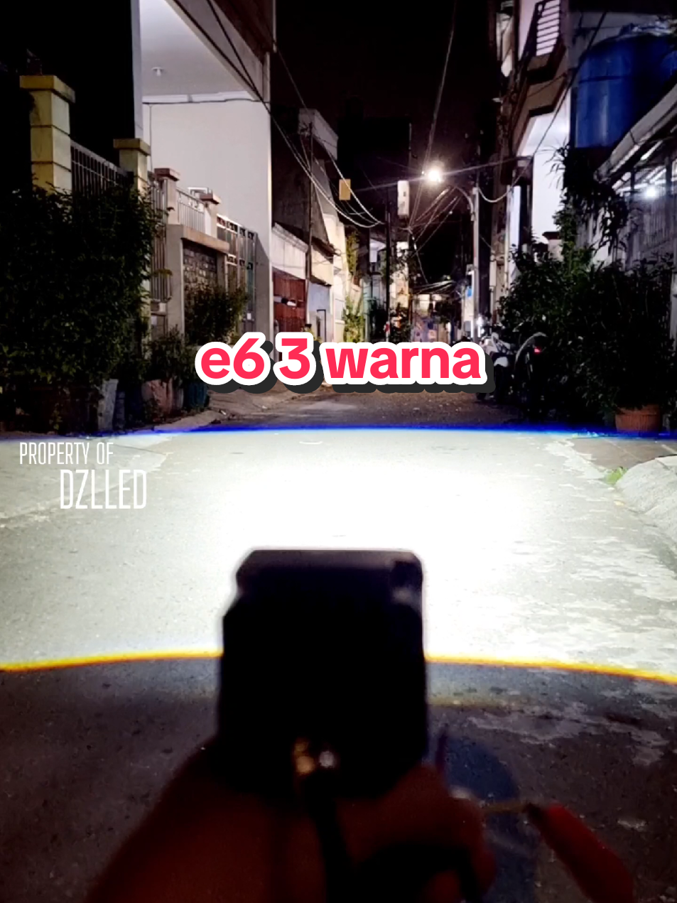 Lampu tembak sorot led biled xcase e6 3 in 1 devil premium 3 warna universal waterproof #dzlled 