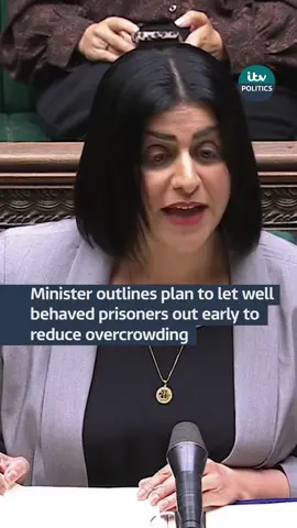 Justice Secretary Shabana Mahmood outlines plans to let prisoners out of jail early to reduce overcrowding #politics @itvnews 