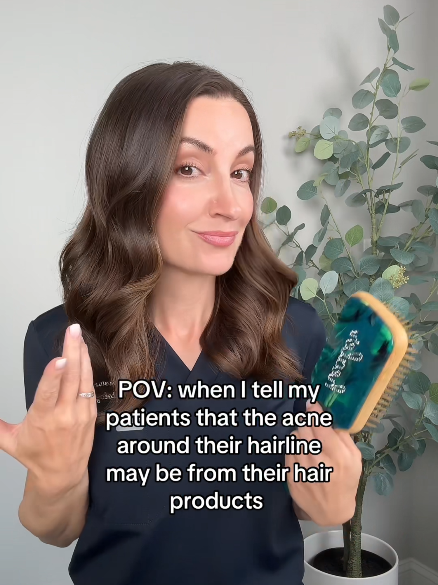 POV: When I tell my patients their hair products might be causing that stubborn acne around the hairline… 😬💥 “Wait, my shampoo is breaking me out?!” Yup, it happens more than you think! Hair gels, oils, sprays, even some shampoos can clog pores and irritate skin right where your hair meets your face. 💡Pro tip: Try switching to non-comedogenic, gentle hair products and always cleanse that hairline area thoroughly—your skin will thank you! I've been there and simple step of rinsing the conditioner from my neck and upper back one more time before getting out of the shower was life changing ✨ Have you ever noticed breakouts linked to your hair products?  Drop a 🙋‍♀️ if this sounds familiar! #AcneTips#SkinCareRoutine#hairandskincare#dermatology#HairlineAcne#SkinCareHacks#acne#hairproducts#haircare#skincareroutine #DrAleksandraBrown
