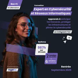 🔒Concevoir, sécuriser, piloter : Deviens un expert en architectures IT Les infrastructures informatiques sont le cœur des entreprises. Concevoir une architecture robuste, garantir sa sécurité et la faire évoluer, c’est le rôle des experts en systèmes, réseaux et cybersécurité. 📢 Avec le Bac+5 Expert en Architectures Systèmes, Réseaux et Sécurité Informatique, tu apprendras à : • Planifier et structurer un projet d’architecture IT en analysant les besoins et en évaluant la faisabilité • Développer des infrastructures évolutives et assurer leur bon fonctionnement • Gérer la cybersécurité des systèmes et anticiper les menaces • Piloter une équipe et coordonner la gestion des infrastructures en entreprise • Optimiser la performance et la qualité des services IT 🎯 Le programme en bref : ✔ Gestion de projet IT : analyse, conception et mise en œuvre d’architectures complexes ✔ Déploiement et maintenance des infrastructures : virtualisation, cloud, automatisation ✔ Cybersécurité et protection des systèmes : évaluation, détection et gestion des incidents ✔ Management et leadership : gestion d’équipe et pilotage des évolutions technologiques 📍 Formation en partenariat avec Ingetis et en alternance 🔎 Les infrastructures IT d’aujourd’hui façonnent le numérique de demain. Prêt(e) à les construire et les sécuriser ? 🔗 Découvre la formation et rejoins Unlearn ! . . . . . #Unlearn #ApprendreCeQuiCompte #ITSecurity #CyberSécurité #SécuritéInformatique #CloudComputing #InfrastructureIT #RéseauxInformatiques #AdminSys #SysAdmin #Networking #DevOps #Virtualisation #SystèmesEtRéseaux #DigitalSkills #TechCareers #ITJobs #FormationNumérique #Alternance #CyberThreats #TechLead #DataSecurity #EthicalHacking #ITArchitecture #TechForGood #Toulouse #WeLoveTech #CloudSecurity #FutureOfTech #DigitalTransformation