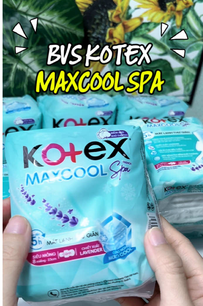 Trữ luôn cả lốc tới kỳ 🍓xài cho yên tâm, loại này fresh lắm nha #bvs #bangvesinh #kotex #kotexmaxcoolfrenchspa #xuhuong #lalareview 
