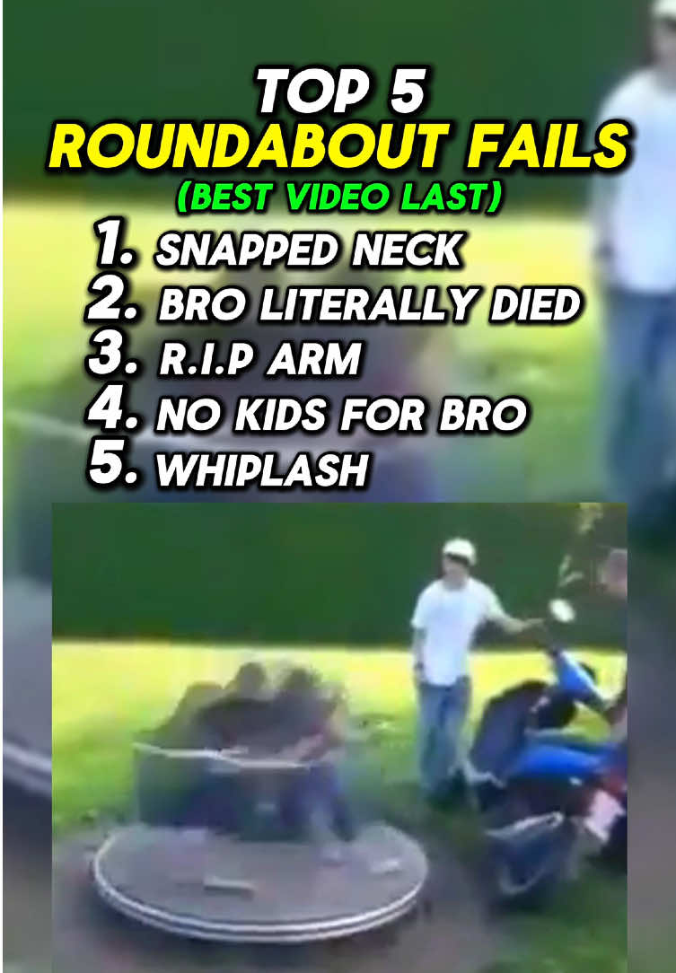 Top 5 roundabout fails - #top5 #roundabout #merrygoround #fail 