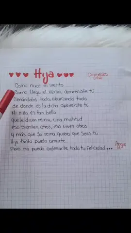 #hija #diomedesdiaz #letrasdecanciones #tuletrafavorita #paradedicar🙈❤️🙈 #escritoamano #vallenatos 