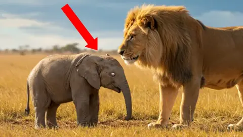 A Blind Elephant Raised by a Lion — The Most Unforgettable Story You’ll Hear Today #shortstory #wildlifestory #emotionalstory #wildlifeheroes #animallover #lionstory #animalstories #elephantstory 
