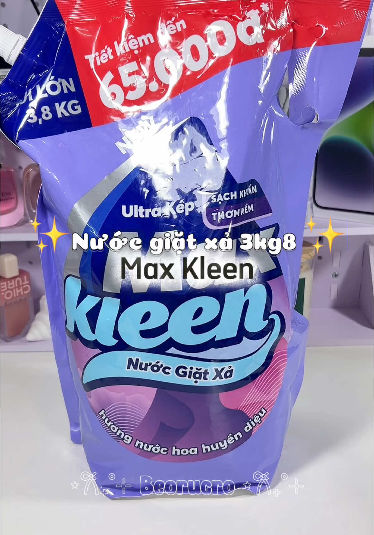 Giặt xả tiện lợi vô cùng ✨ #maxkleen #maxkleenvietnam #nuocgiat #nuocgiatxa #chamsocnhacua #xh #viral #beorucro #hot 