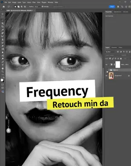 Hướng dẫn làm mịn da bằng Frequency đây các bạn ơi. Bạn nào chưa làm thì thử nha! Hiệu quả lắm đấy#beautyretouch #retouchskin #frequency #photoshoptips 