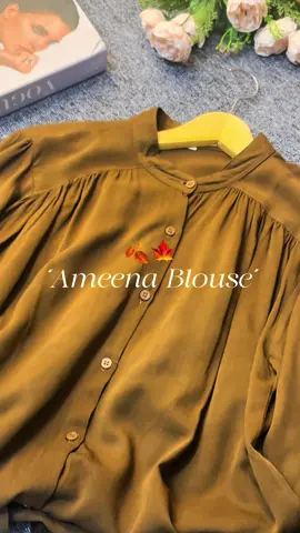 Ameena blouse bahan rayon twill, detail cantik bahan nya adem puol #kemejawanita #blouse #OOTD #fyp #kemeja #fyppppppppppppppppppppppp 