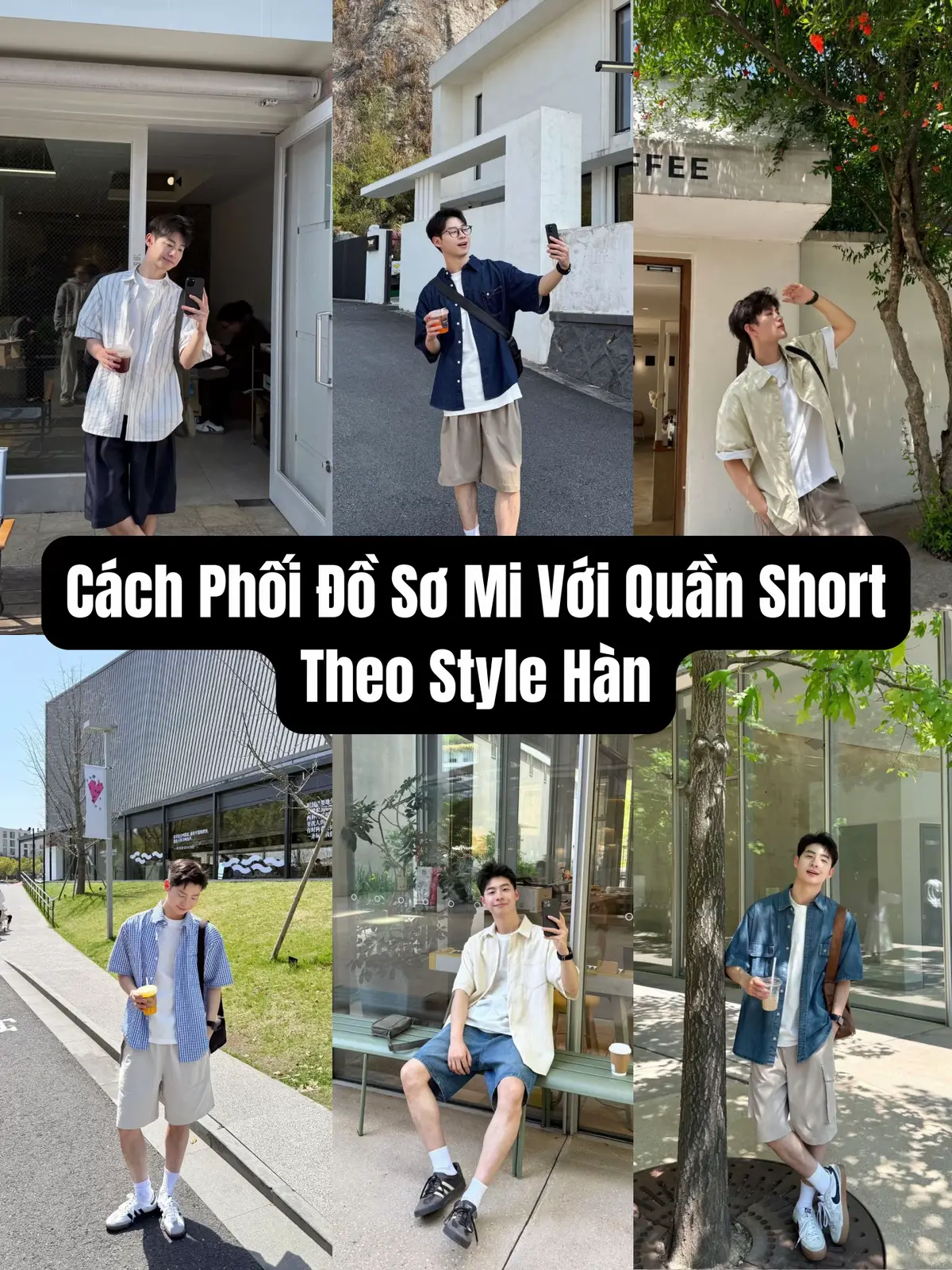 Phối đồ sơ mi với quần short để đi biển #xuhuong #xuhuongtiktok #foryou #fyp #korean 