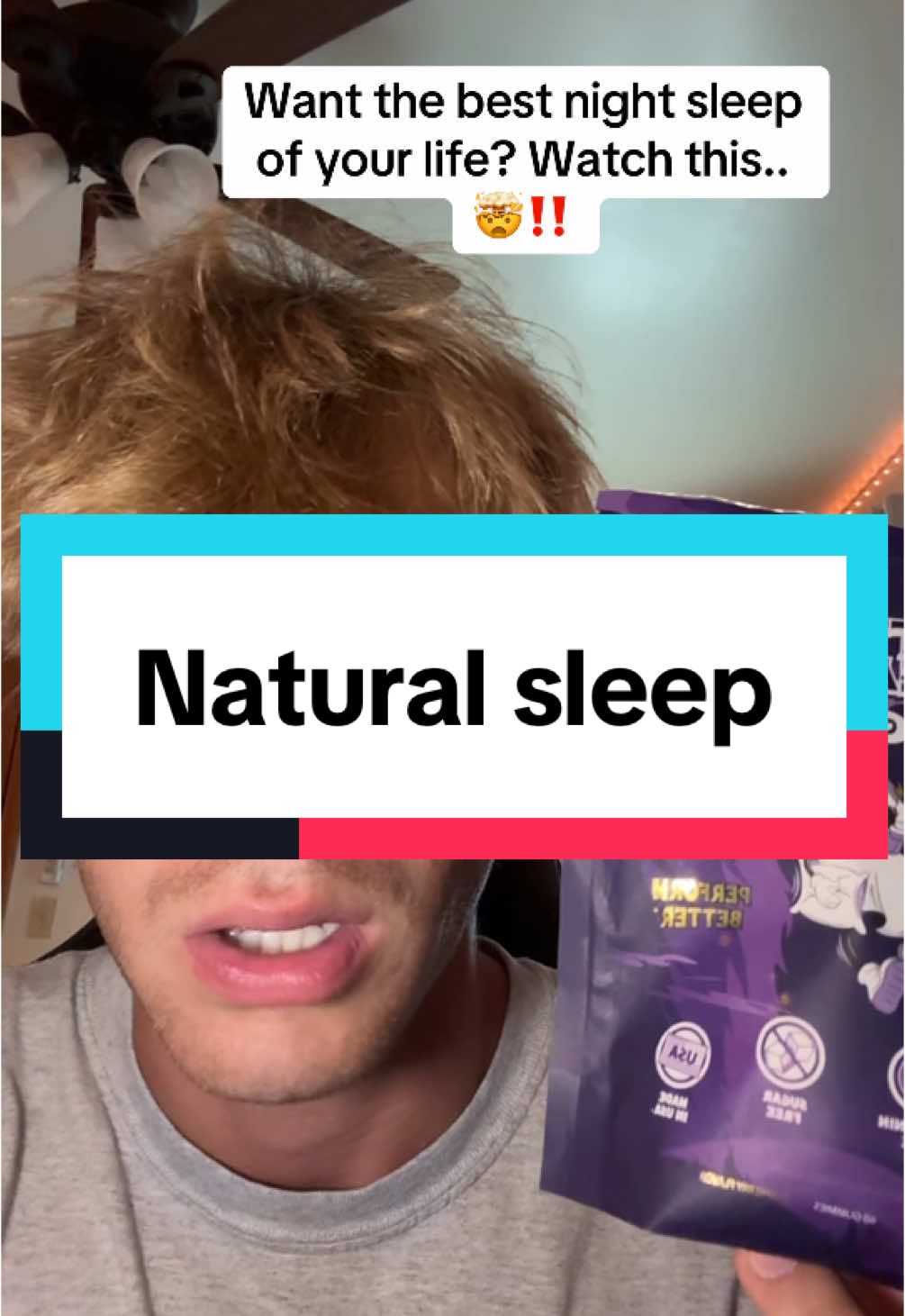 Only take these at night… Wait till the end😂 these natural sleep gummies are legit and 100% natural! Check them out, and get them before the sale ends! #sleep #naturalsleep #naturalsleepgummies #littledeath #sleepgummies #tiktokshopfinds #tiktokmademebuyit #tiktokshop #allnatural #sleeepp #sleepgummy 