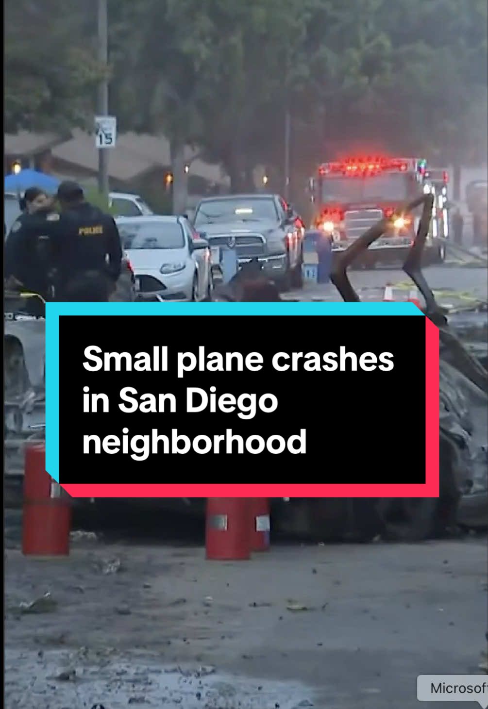 BREAKING: A small plane crashed into a San Diego military housing neighborhood on Thursday morning, killing multiple individuals on the plane, officials confirmed. Read link in bio for more on this developing story. 